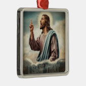 引用文おもしろいイエスミーム私はそのクリスチャンを見た メタルオーナメント (右)