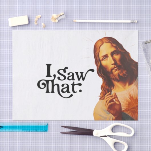 引用文おもしろいイエスミーム私はそのクリスチャンを見た 薄葉紙 (クラフト)