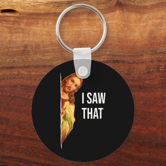 引用文おもしろいイエスミーム私はそのクリスチャン神を見た キーホルダー (正面)