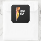 引用文おもしろいイエスミーム私はそのクリスチャン神を見た スクエアシール (バッグ)