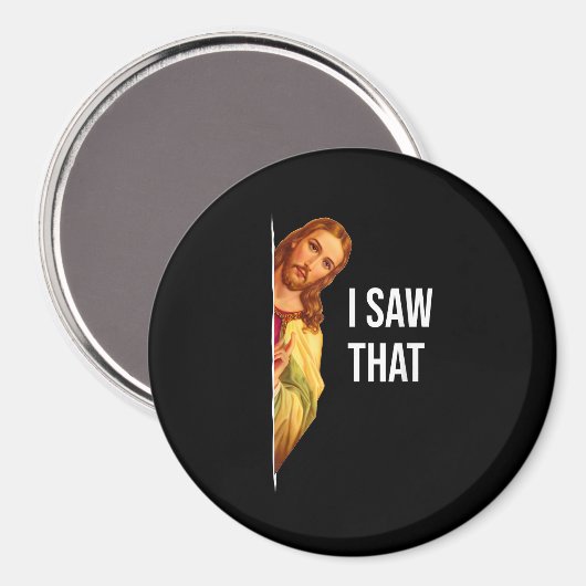 引用文おもしろいイエスミーム私はそのクリスチャン神を見た マグネット (正面/裏面)