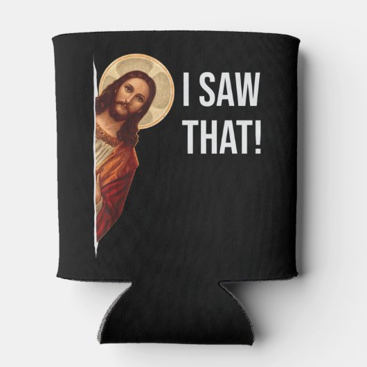 引用文おもしろいイエスミーム私はそのクリスチャンTシェールを見た 缶クーラー (裏面)