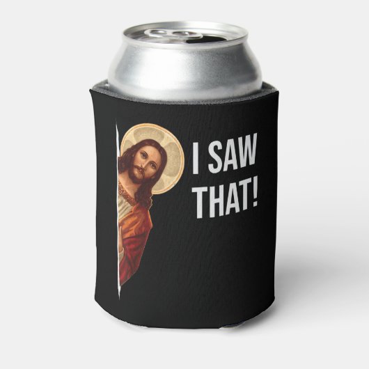 引用文おもしろいイエスミーム私はそのクリスチャンTシェールを見た 缶クーラー (缶裏面)