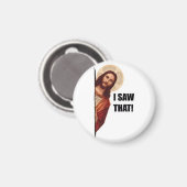 引用文おもしろいイエスミーム、私はイエスを見た マグネット (正面/裏面)