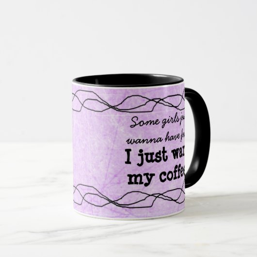 引用文おもしろいウィメンズパープルコーヒーマグ マグカップ (正面右)