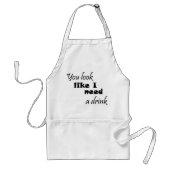 引用文おもしろいエプロンプレゼント飲むユーモアのジョーク スタンダードエプロン (正面)