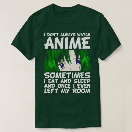 引用文おもしろいオタクANIME Tシャツ (デザイン正面)