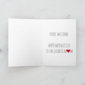 引用文おもしろいカスタムマザーズ誕生日クリスマス シーズンカード (内部)