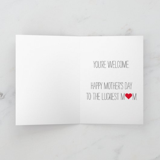 引用文おもしろいカスタムマザーズ誕生日クリスマス シーズンカード (内部)