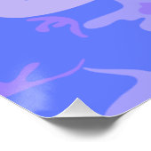 引用文おもしろいカモフラージパステルブルー抽象芸術 ポスター (コーナー)