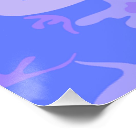 引用文おもしろいカモフラージパステルブルー抽象芸術 ポスター (コーナー)