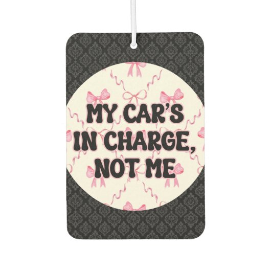 引用文おもしろいガールピンクボウカー カーエアーフレッシュナー (正面)