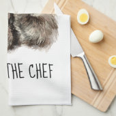 引用文おもしろいキスザ調理師かわいいアライグマ、動物 キッチンタオル (四つ折り)