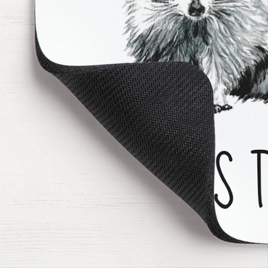 引用文おもしろいキスザ調理師かわいいアライグマ、動物 マウスパッド (コーナー)