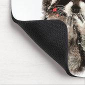 引用文おもしろいキス調理師かわいいアライグマ、動物のモーメント マウスパッド (コーナー)