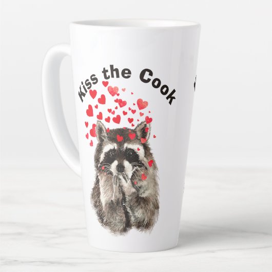 引用文おもしろいキス調理師かわいいアライグマ、動物M カフェラテマグ (左アングル)