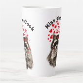 引用文おもしろいキス調理師かわいいアライグマ、動物M カフェラテマグ (正面)