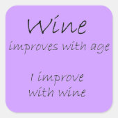 引用文おもしろいギフトユーモアのシール誕生日ギフト スクエアシール (正面)