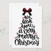 引用文おもしろいクリスマス – クリスマスツリーラバーズ シーズンカード (正面/裏面)