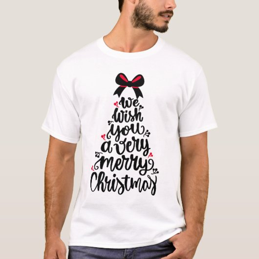 引用文おもしろいクリスマス – クリスマスツリーラバーズ Tシャツ (正面)