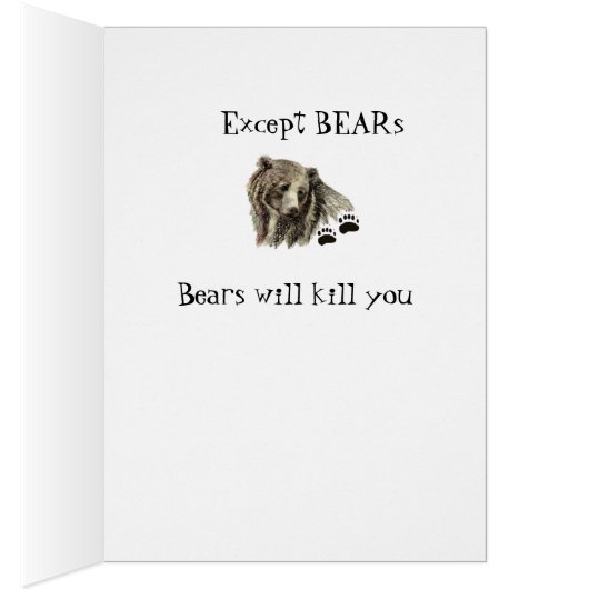 引用文おもしろいグリズリーベアユーモアキル (内側 (右))