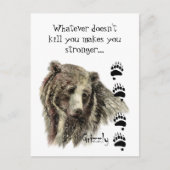 引用文おもしろいグリズリーベアユーモアキル ポストカード (正面)