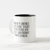 引用文おもしろいコーヒー ツートーンマグカップ (正面左)