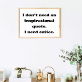 引用文おもしろいコ感動的ーヒー引用文不要 ポスター