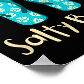 引用文おもしろいサマーバケーションバカイモードビーチサンダ ポスター (角)