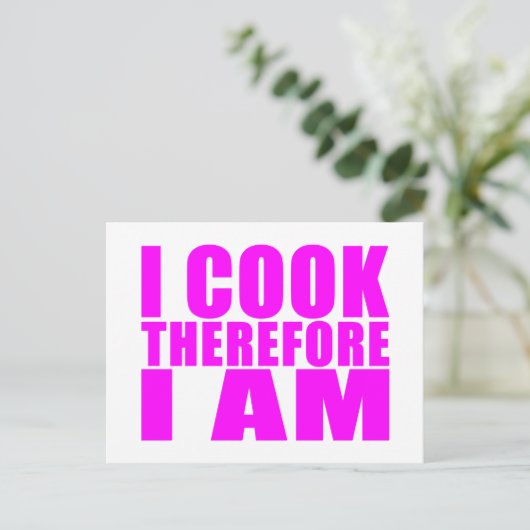 引用文おもしろいシェフ：調理師だから私は ポストカード (スタンド正面)