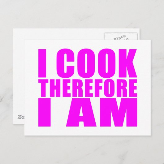 引用文おもしろいシェフ:調理師だから私は ポストカード (正面/裏面)