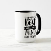 引用文おもしろいタイポグラフィマグ失ったマイマインド マグカップ (正面右)