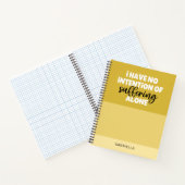 引用文おもしろいバター黄色単独カラーブロック苦しむ ノートブック (内部)