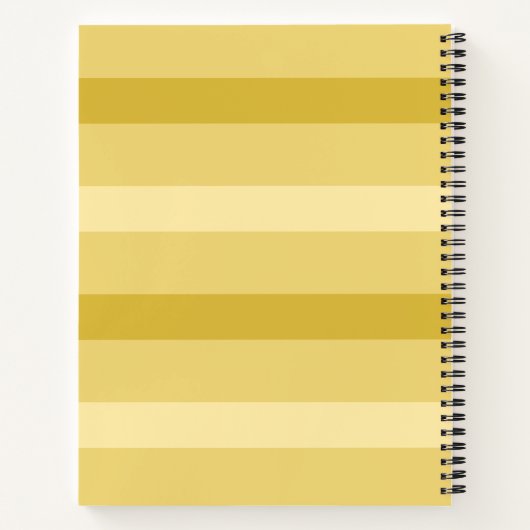 引用文おもしろいバター黄色単独カラーブロック苦しむ ノートブック (裏面)