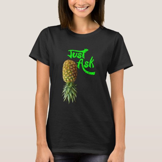 引用文おもしろいパイナップルシェアリングスインガー1 Tシャツ (正面)