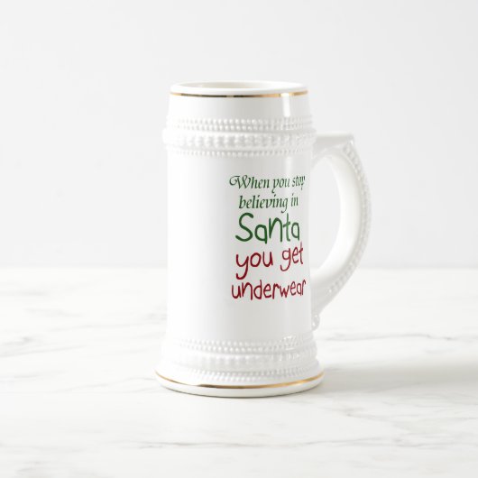 引用文おもしろいビアスタイン牛乳マグ休日のジョークのギフト ビールジョッキ (正面右)