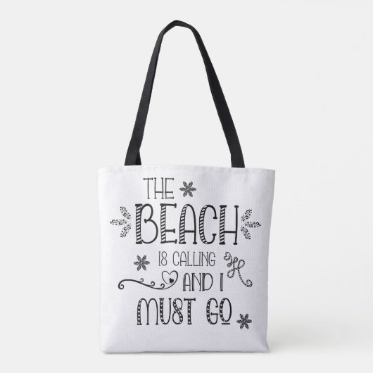 引用文おもしろいビーチが電話してる トートバッグ (裏面)