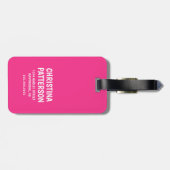 引用文おもしろいブライトガーリーピンク旅行荷物タグ ラゲッジタグ (裏面横)