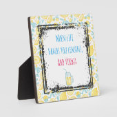 引用文おもしろいライフがレモンを手に、ウォッカを追加 フォトプラーク (正面)