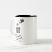 引用文おもしろいレトロヴィンテージエレガント ツートーンマグカップ (正面左)