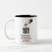 引用文おもしろいレトロヴィンテージエレガント ツートーンマグカップ (左)