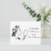 引用文おもしろいレトロ漫画女性アンチ男性 ポストカード (スタンド正面)