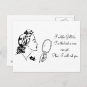 引用文おもしろいレトロ漫画女性アンチ男性 ポストカード (正面/裏面)