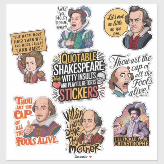 引用文おもしろい侮辱ユーモアのセット シール (シート)