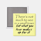 引用文おもしろい冷蔵庫用マグネットスモール・タウン・ジョーク マグネット (正面/裏面)