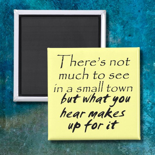 引用文おもしろい冷蔵庫用マグネットスモール・タウン・ジョーク マグネット