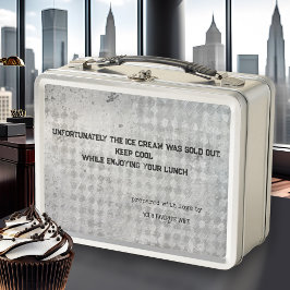 引用文おもしろい夫メタリック メタルランチボックス