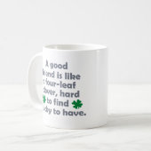 引用文おもしろい幸せな友情の日のギフトアイディア コーヒーマグカップ (正面左)