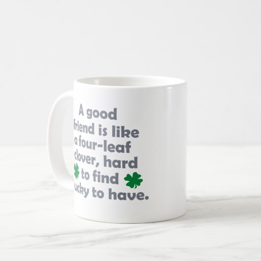 引用文おもしろい幸せな友情の日のギフトアイディア コーヒーマグカップ (正面左)