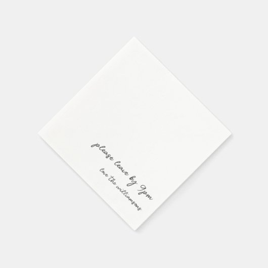 引用文おもしろい早夜老夫婦ユーモアカスタム スタンダードカクテルナプキン (角)